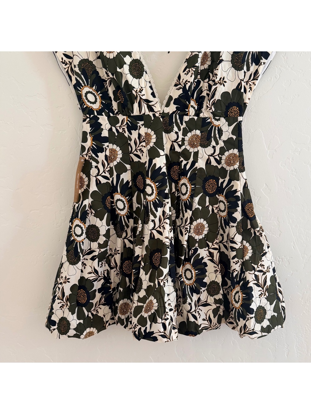 NWT O.P.T by Few Moda Retro Floral Cotton Mini Dress Size 0 Garden Party - Picture 4 of 8